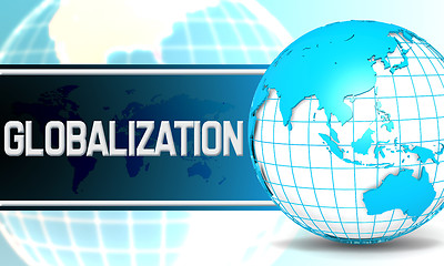 Image showing Globalization with sphere globe 