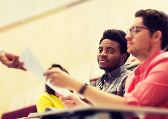 Image showing international students with test on lecture