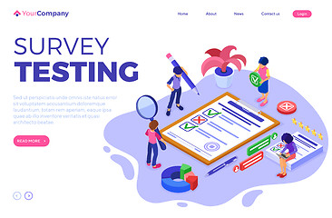 Image showing Survey Questionnaire or Test Form