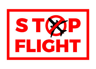 Image showing Stop Flight Airplane Covid-19 Coronavirus