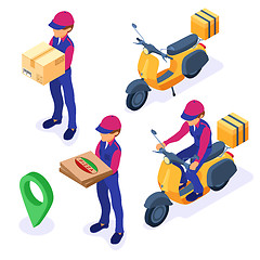 Image showing online food order package delivery service