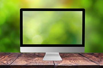 Image showing Monitor with blurred screen and background.