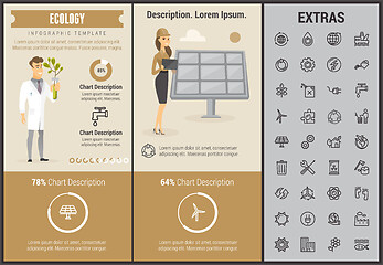 Image showing Ecology infographic template, elements and icons.