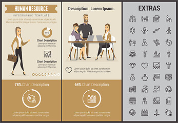 Image showing Human resource infographic template and elements.