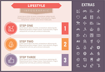 Image showing Lifestyle infographic template, elements and icons