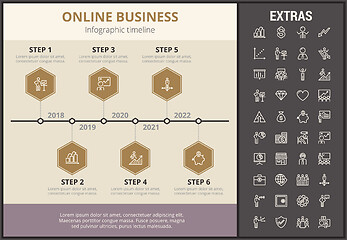 Image showing Online business infographic template and elements.