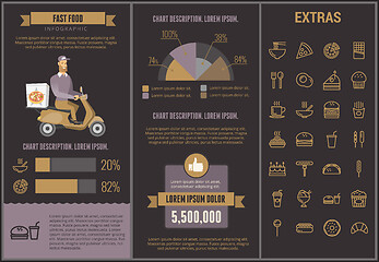 Image showing Fast food infographic template and elements.