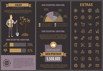 Image showing Ecology infographic template, elements and icons.