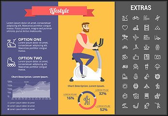 Image showing Lifestyle infographic template, elements and icons