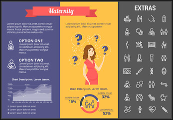 Image showing Maternity infographic template, elements and icons