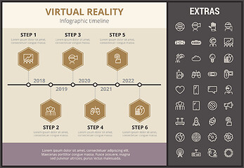 Image showing Virtual reality infographic template and elements.