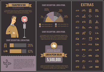 Image showing Transportation infographic template and elements.