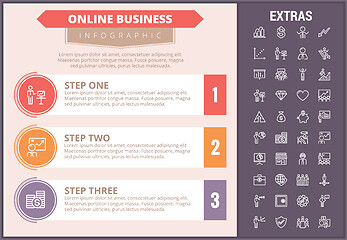 Image showing Online business infographic template and elements.