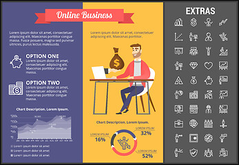 Image showing Online business infographic template and elements.