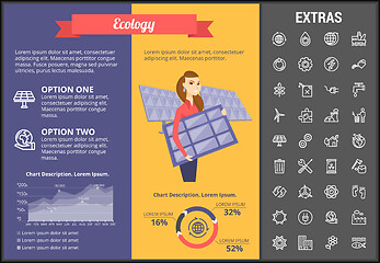 Image showing Ecology infographic template, elements and icons.