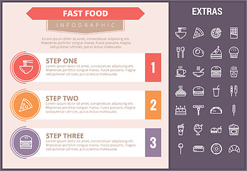 Image showing Fast food infographic template and elements.