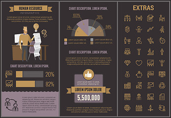 Image showing Human resource infographic template and elements.