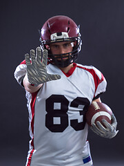 Image showing American football player pointing