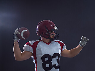 Image showing american football player throwing ball