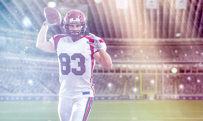 Image showing american football player throwing ball