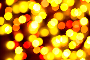 Image showing multi-colored bokeh on a black background