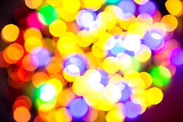 Image showing multi-colored bokeh on a black background