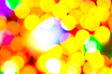 Image showing multi-colored bokeh on a black background