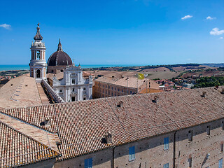 Image showing flight over Basilica della Santa Casa Loreto Italy