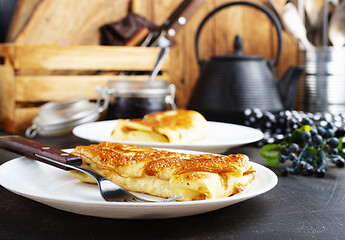 Image showing pancakes with cottage
