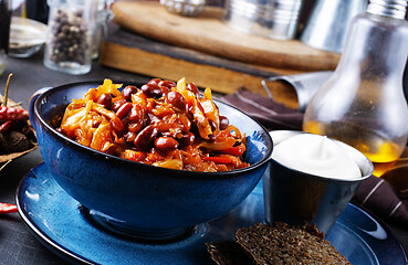 Image showing cabbage with beans