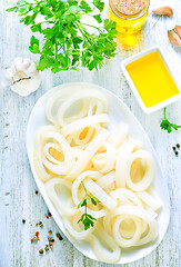 Image showing Raw squid rings with pepper