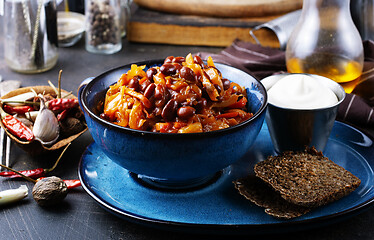 Image showing cabbage with beans