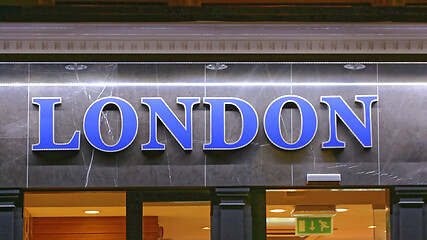 Image showing London Blue Sign