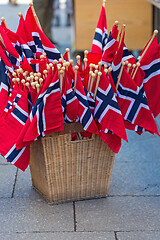 Image showing Norway Flags Basket