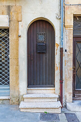 Image showing Wooden Arch Door