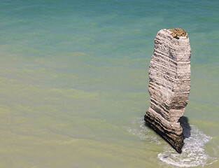 Image showing Remote Rock on the Normandy Coast