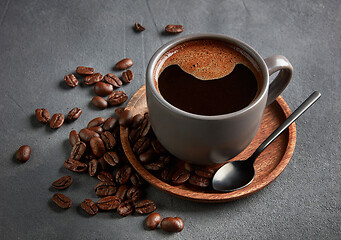 Image showing cup of black coffee
