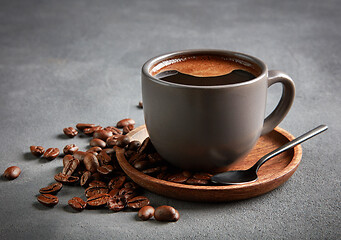 Image showing cup of black coffee