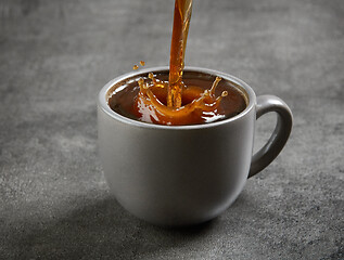 Image showing coffee pouring into cup