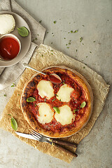 Image showing Pizza margherita mozzarella