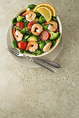 Image showing Salad shrimps