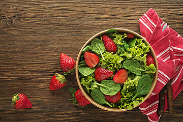 Image showing Salad strawberry fruit