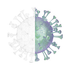 Image showing 3D render of virus