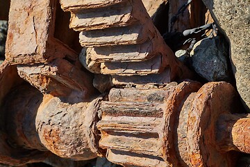 Image showing Old Rusty Cogwheels
