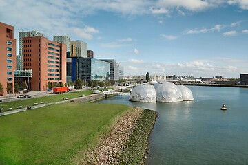 Image showing Rotterdam urban district with modern buildings