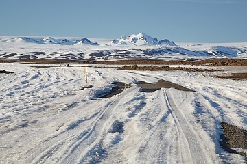 Image showing Road with snow and ice