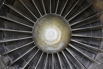 Image showing Old Jet Engine Closeup