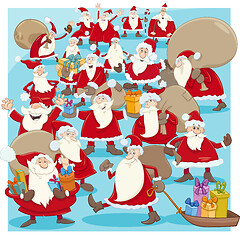 Image showing christmas santa claus group cartoon