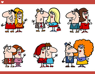 Image showing couple cartoon characters set