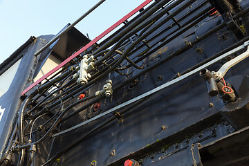 Image showing old steam locomotive close-up